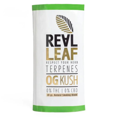 Real Leaf ~ OG Kush nikotinfreier Tabakersatz ~ 20g