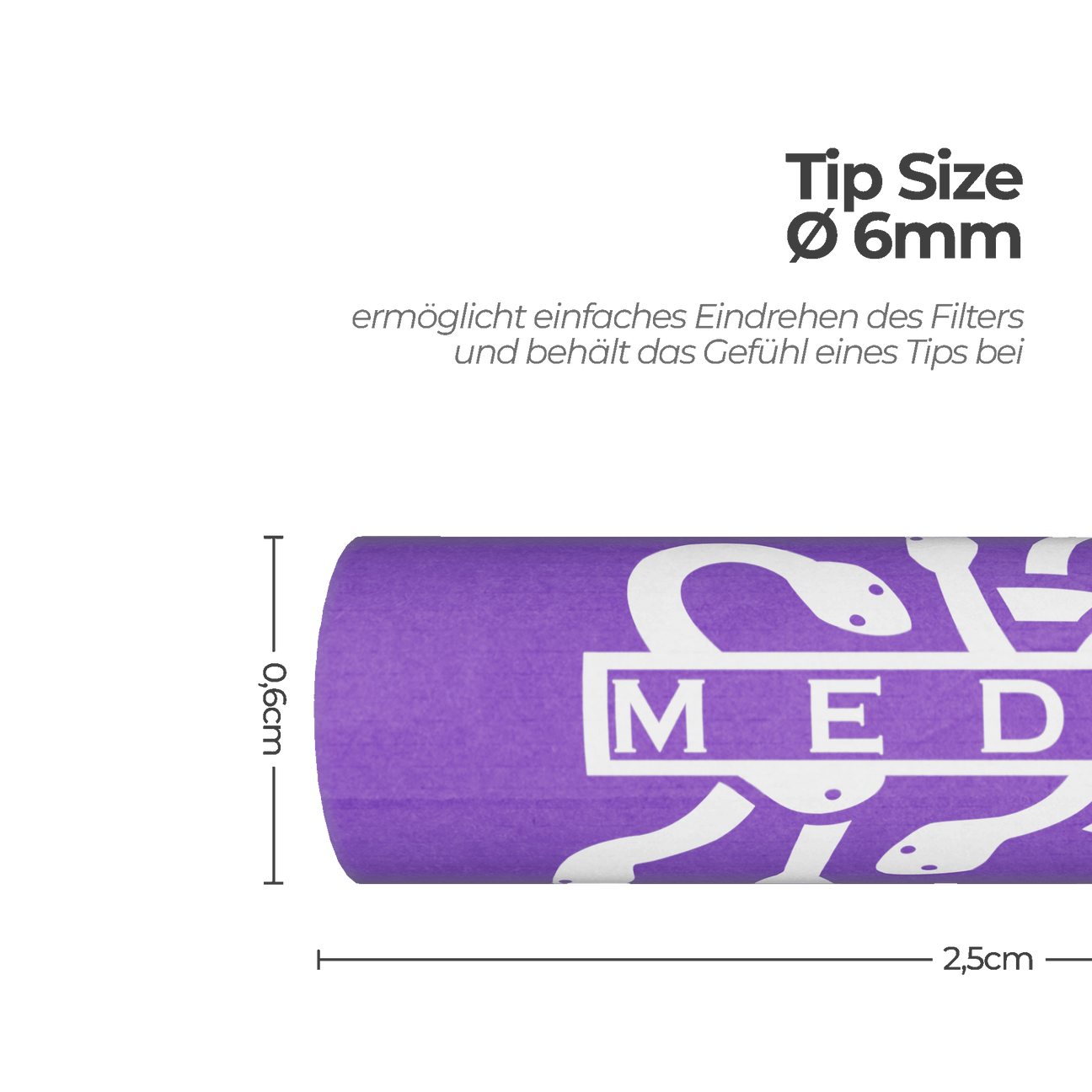 MedusaFilters - 2 Go - 25er Pack - Hybrid Aktivkohlefilter + 5m Rolls