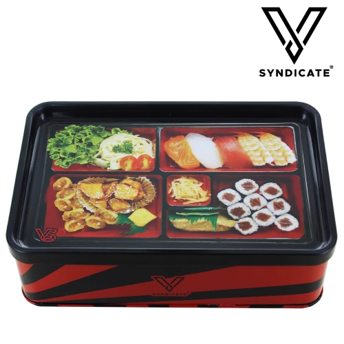 Große Metallbox mit Tablett V-Syndicate © Bento Box