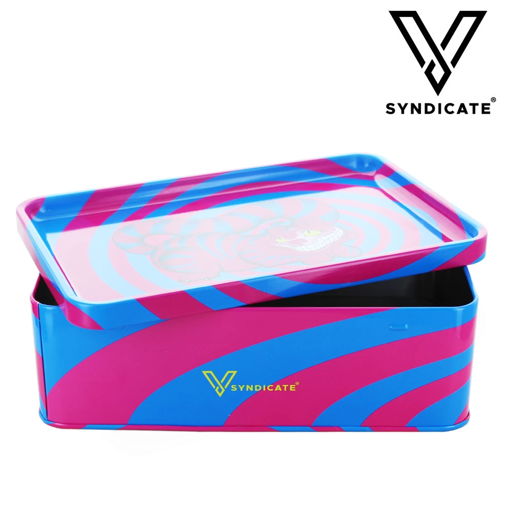 Große Metallbox mit V-Syndicate-Tablett Seshigher Cat