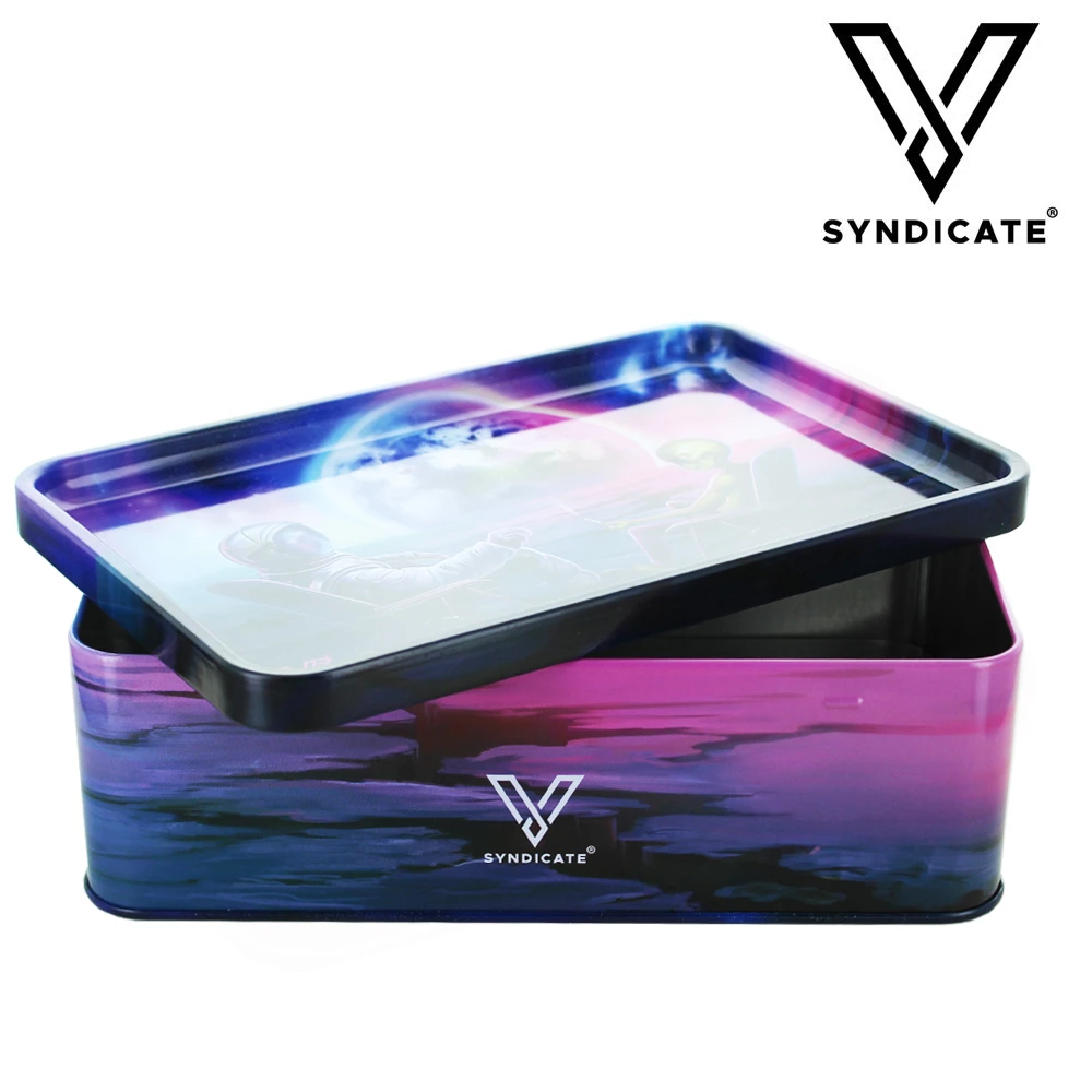 Große Metallbox mit V-Syndicate-Tablett Blunt Orbit